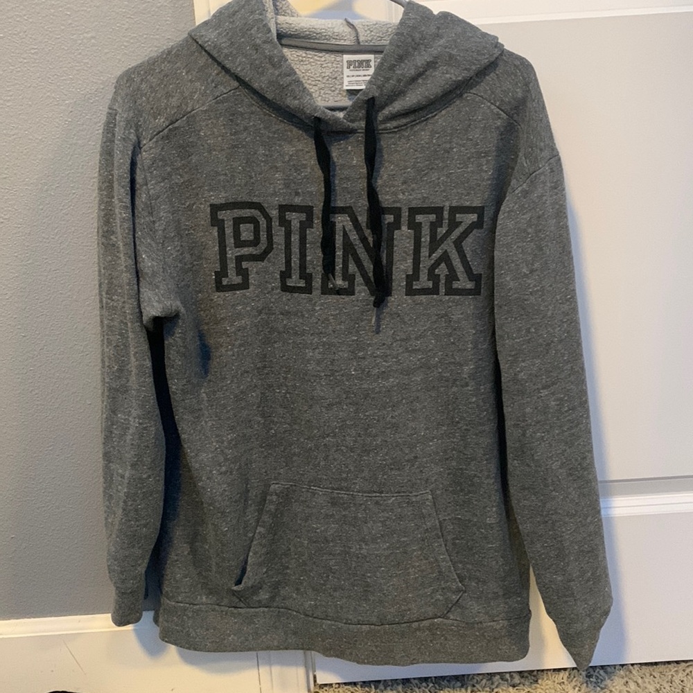 PINK grey and black hoodie